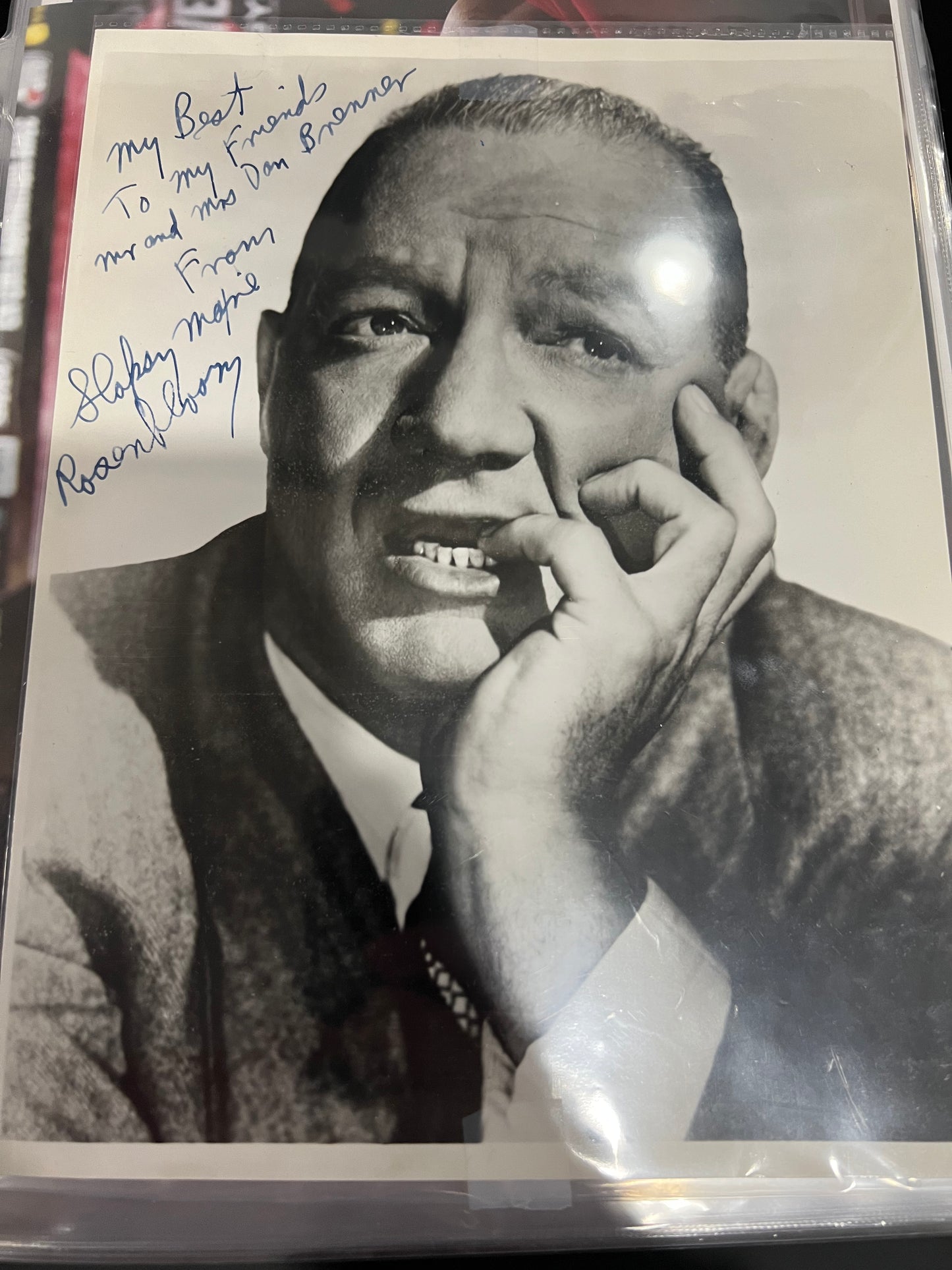 Slapsie Maxie Rosenbloom signed 8x10