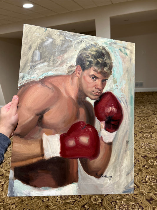 Tommy Morrison original painting boxing rocky v