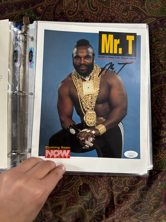 Mr. T hand signed paper photo jsa loa