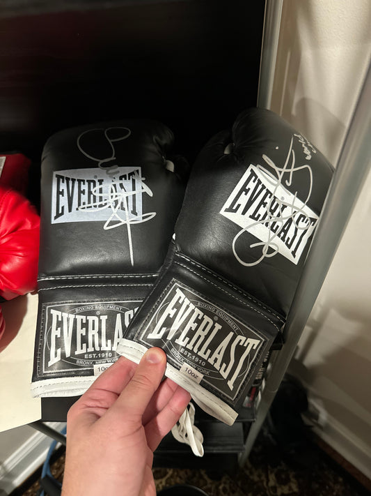 Danny Garcia signed set of original leather fight gloves