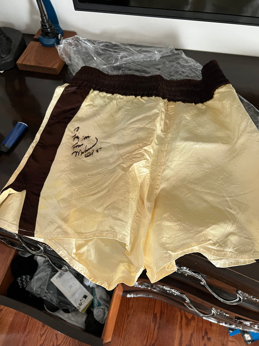 Muhammad Ali hand signed trunks Psa Dna