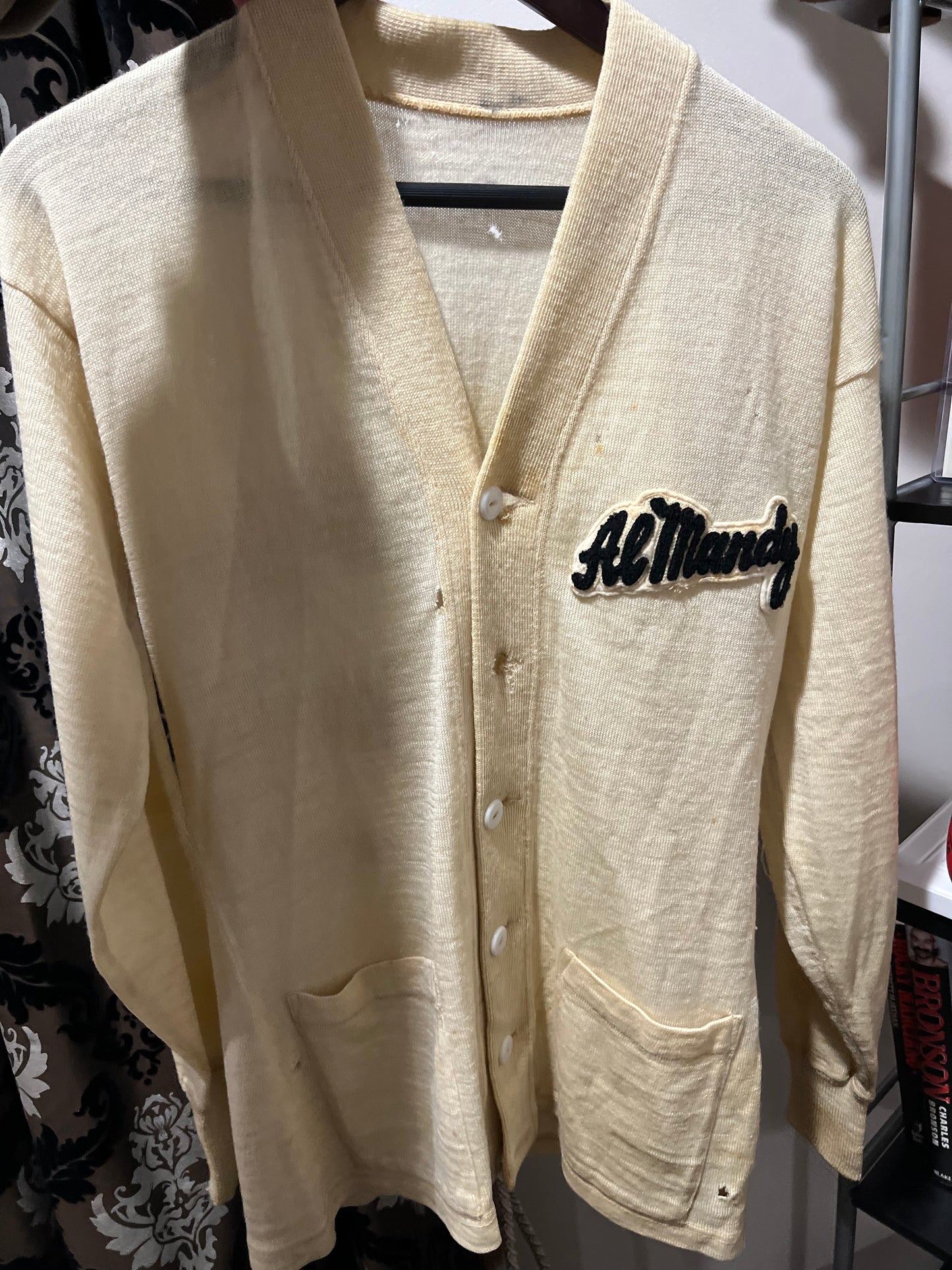 Rocky Marciano Cornermans sweater from 1950s Al Mandy photo match Rare!!!