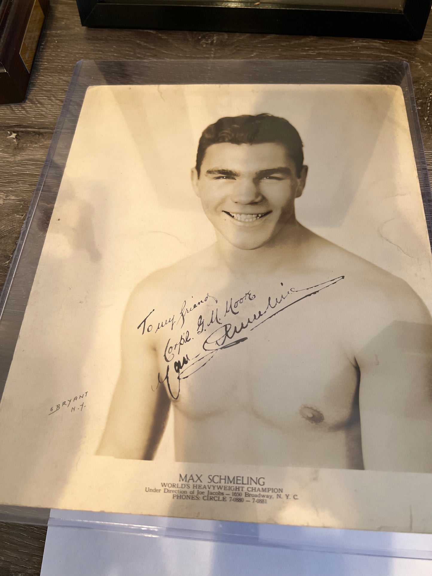 Max Schmeling early hand signed 8x10 jsa authenticated