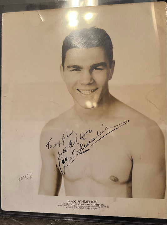 Max Schmeling early hand signed 8x10 jsa authenticated