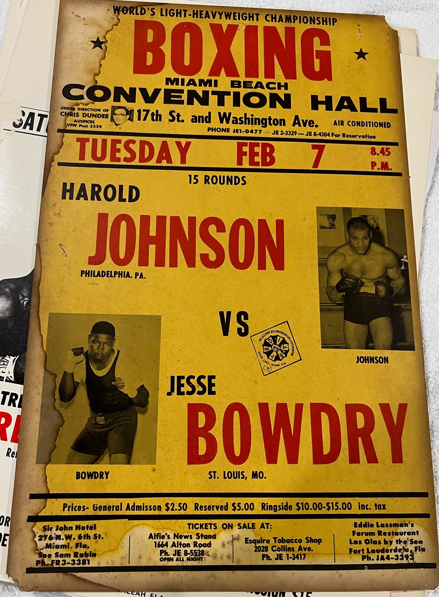Harold Johnson vs Jesse Bowdry